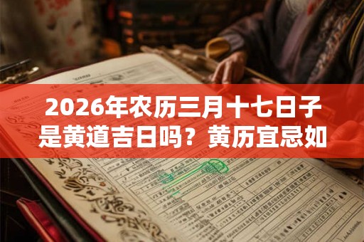 2026年农历三月十七日子是黄道吉日吗？黄历宜忌如何？