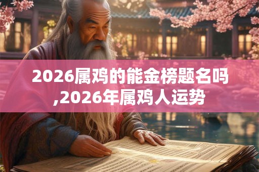 2026属鸡的能金榜题名吗,2026年属鸡人运势 2026属鸡的能金榜题名吗,2026年属鸡人运势