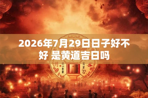 2026年7月29日日子好不好 是黄道吉日吗 2026年7月29日日子好不好 是黄道吉日吗