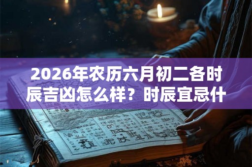 2026年农历六月初二各时辰吉凶怎么样？时辰宜忌什么内容？