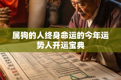 属狗的人终身命运的今年运势人开运宝典