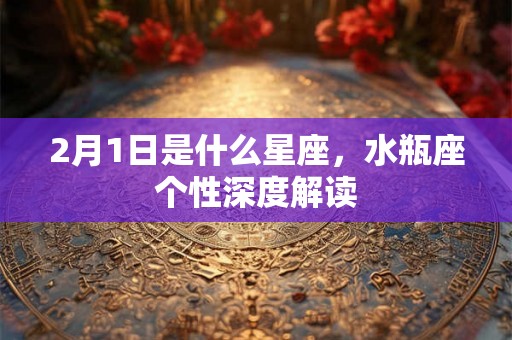 2月1日是什么星座，水瓶座个性深度解读