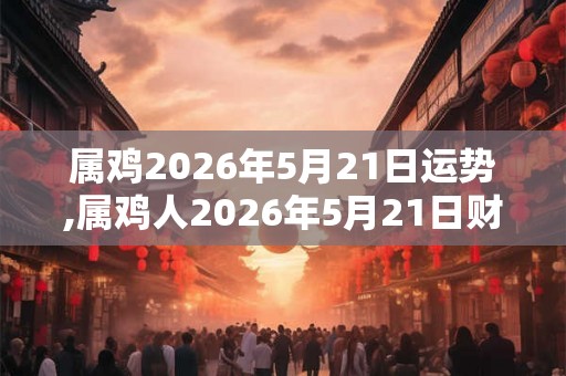 属鸡2026年5月21日运势,属鸡人2026年5月21日财运,生肖鸡2026年5月21日运势