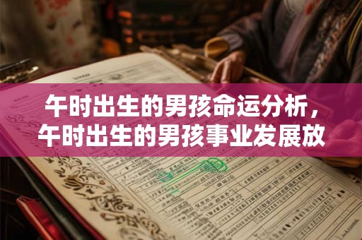 午时出生的男孩命运分析，午时出生的男孩事业发展放向你知道吗？