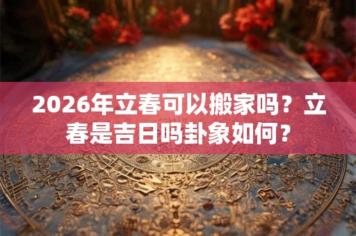 2026年立春可以搬家吗？立春是吉日吗卦象如何？