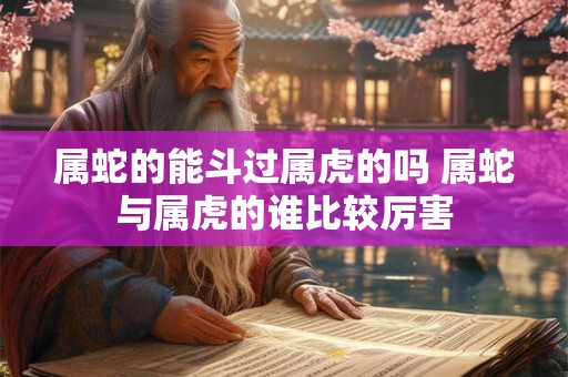 属蛇的能斗过属虎的吗 属蛇与属虎的谁比较厉害