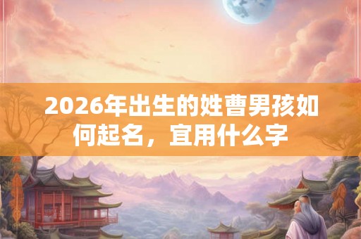 2026年出生的姓曹男孩如何起名，宜用什么字