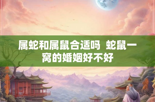 属蛇和属鼠合适吗  蛇鼠一窝的婚姻好不好