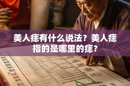 美人痣有什么说法？美人痣指的是哪里的痣？