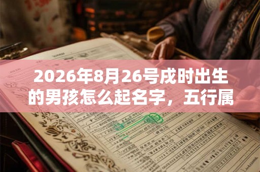 2026年8月26号戌时出生的男孩怎么起名字，五行属什么