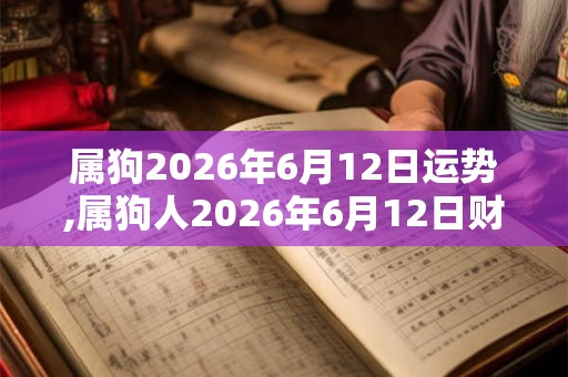 属狗2026年6月12日运势,属狗人2026年6月12日财运,生肖狗2026年6月12日运势