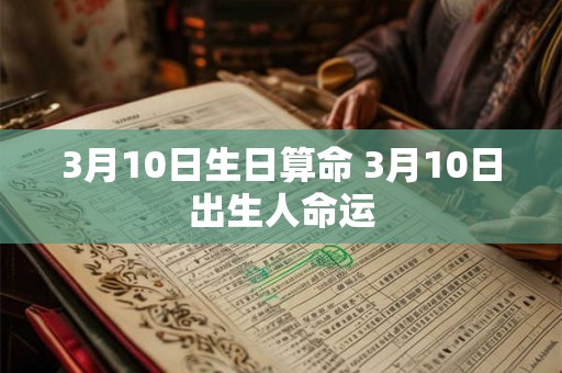 3月10日生日算命 3月10日出生人命运