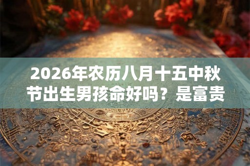 2026年农历八月十五中秋节出生男孩命好吗？是富贵命吗？