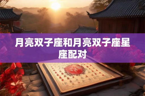 月亮双子座和月亮双子座星座配对