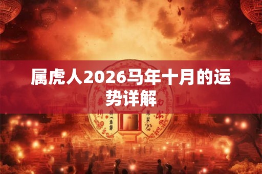 属虎人2026马年十月的运势详解