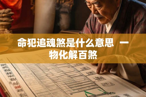 命犯追魂煞是什么意思  一物化解百煞
