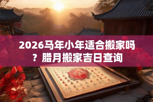 2026马年小年适合搬家吗？腊月搬家吉日查询