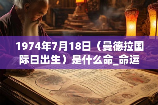 1974年7月18日（曼德拉国际日出生）是什么命_命运如何