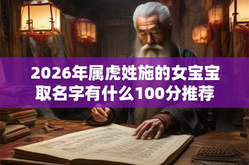 2026年属虎姓施的女宝宝取名字有什么100分推荐