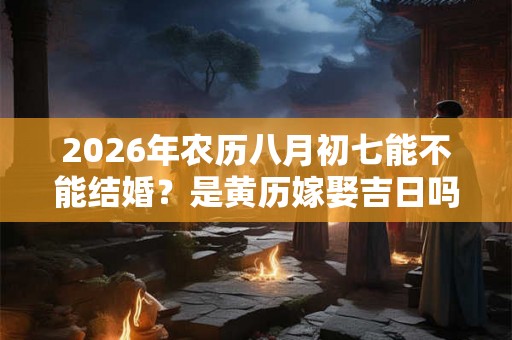 2026年农历八月初七能不能结婚？是黄历嫁娶吉日吗