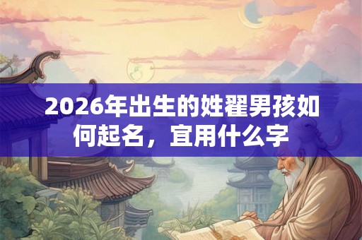 2026年出生的姓翟男孩如何起名，宜用什么字