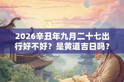 2026辛丑年九月二十七出行好不好？是黄道吉日吗？