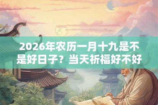 2026年农历一月十九是不是好日子？当天祈福好不好？