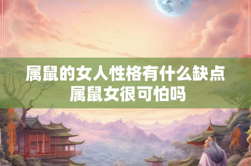 属鼠的女人性格有什么缺点 属鼠女很可怕吗