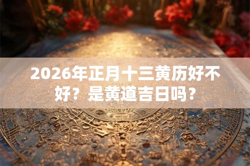 2026年正月十三黄历好不好？是黄道吉日吗？