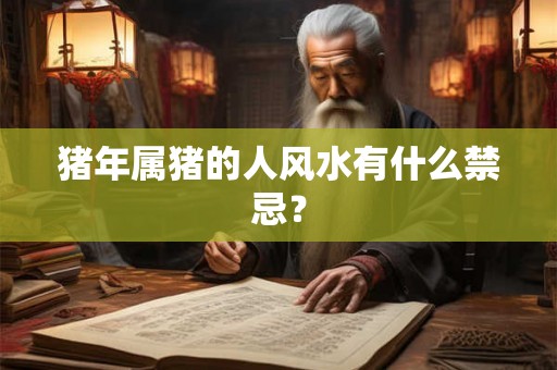 猪年属猪的人风水有什么禁忌？