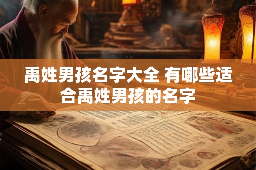 禹姓男孩名字大全 有哪些适合禹姓男孩的名字