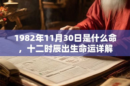 1982年11月30日是什么命,十二时辰出生命运详解 1982年11月30日是什么命,十二时辰出生命运详解
