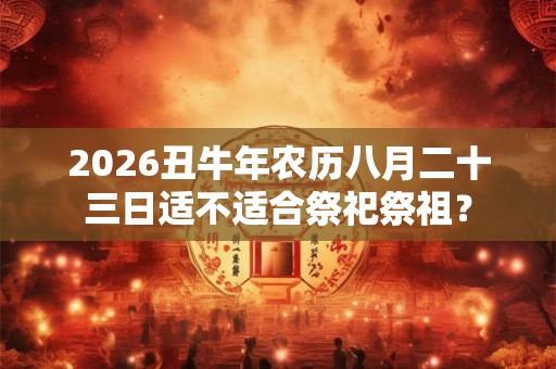 2026丑牛年农历八月二十三日适不适合祭祀祭祖？
