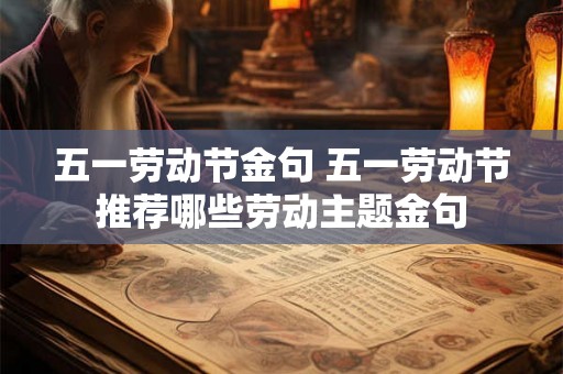 五一劳动节金句 五一劳动节推荐哪些劳动主题金句 五一劳动节金句 五一劳动节推荐哪些劳动主题金句