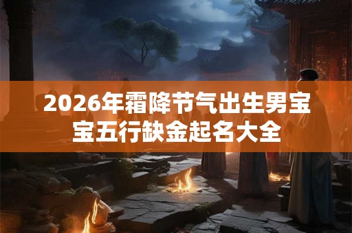 2026年霜降节气出生男宝宝五行缺金起名大全