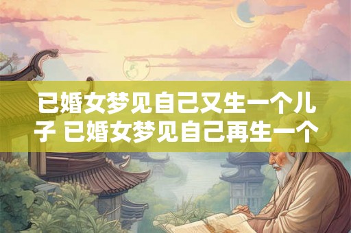 已婚女梦见自己又生一个儿子 已婚女梦见自己再生一个儿子这代表什么意义