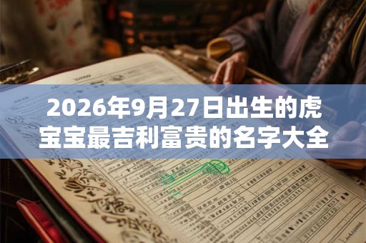 2026年9月27日出生的虎宝宝最吉利富贵的名字大全免费