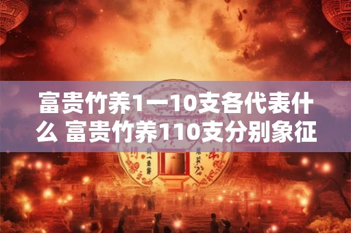 富贵竹养1一10支各代表什么 富贵竹养110支分别象征什么