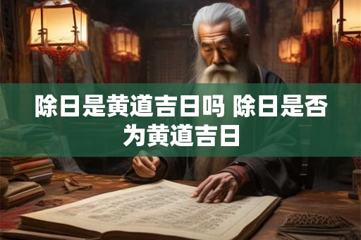 除日是黄道吉日吗 除日是否为黄道吉日