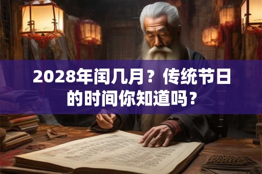 2028年闰几月？传统节日的时间你知道吗？