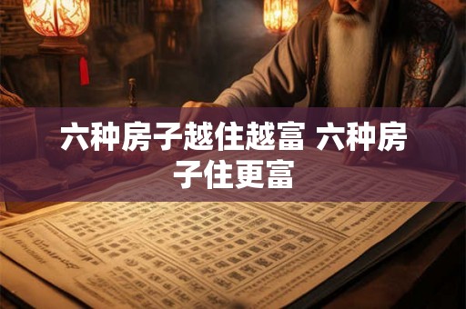 六种房子越住越富 六种房子住更富 六种房子越住越富 六种房子住更富