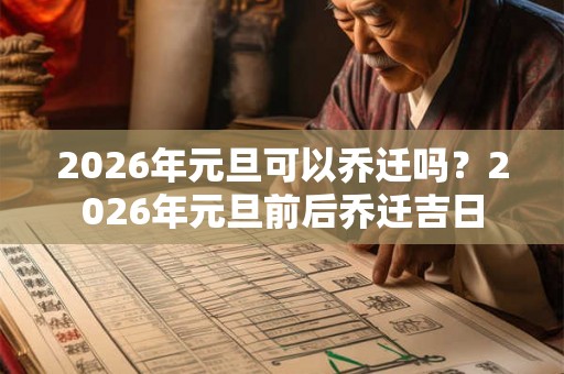 2026年元旦可以乔迁吗？2026年元旦前后乔迁吉日