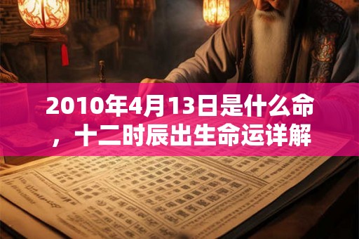 2010年4月13日是什么命，十二时辰出生命运详解