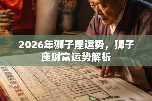 2026年狮子座运势，狮子座财富运势解析