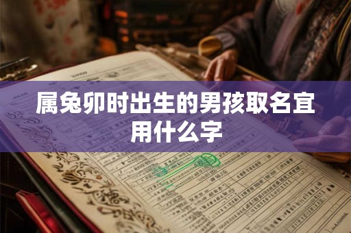 属兔卯时出生的男孩取名宜用什么字