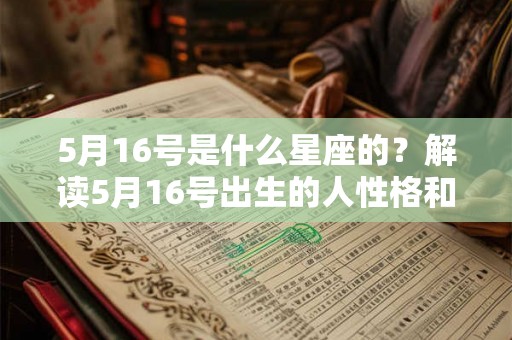 5月16号是什么星座的？解读5月16号出生的人性格和命运