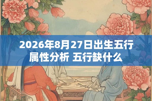2026年8月27日出生五行属性分析 五行缺什么