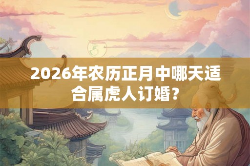 2026年农历正月中哪天适合属虎人订婚？