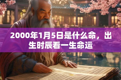 2000年1月5日是什么命,出生时辰看一生命运 2000年1月5日是什么命,出生时辰看一生命运