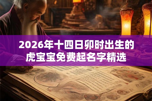 2026年十四日卯时出生的虎宝宝免费起名字精选 2026年十四日卯时出生的虎宝宝免费起名字精选